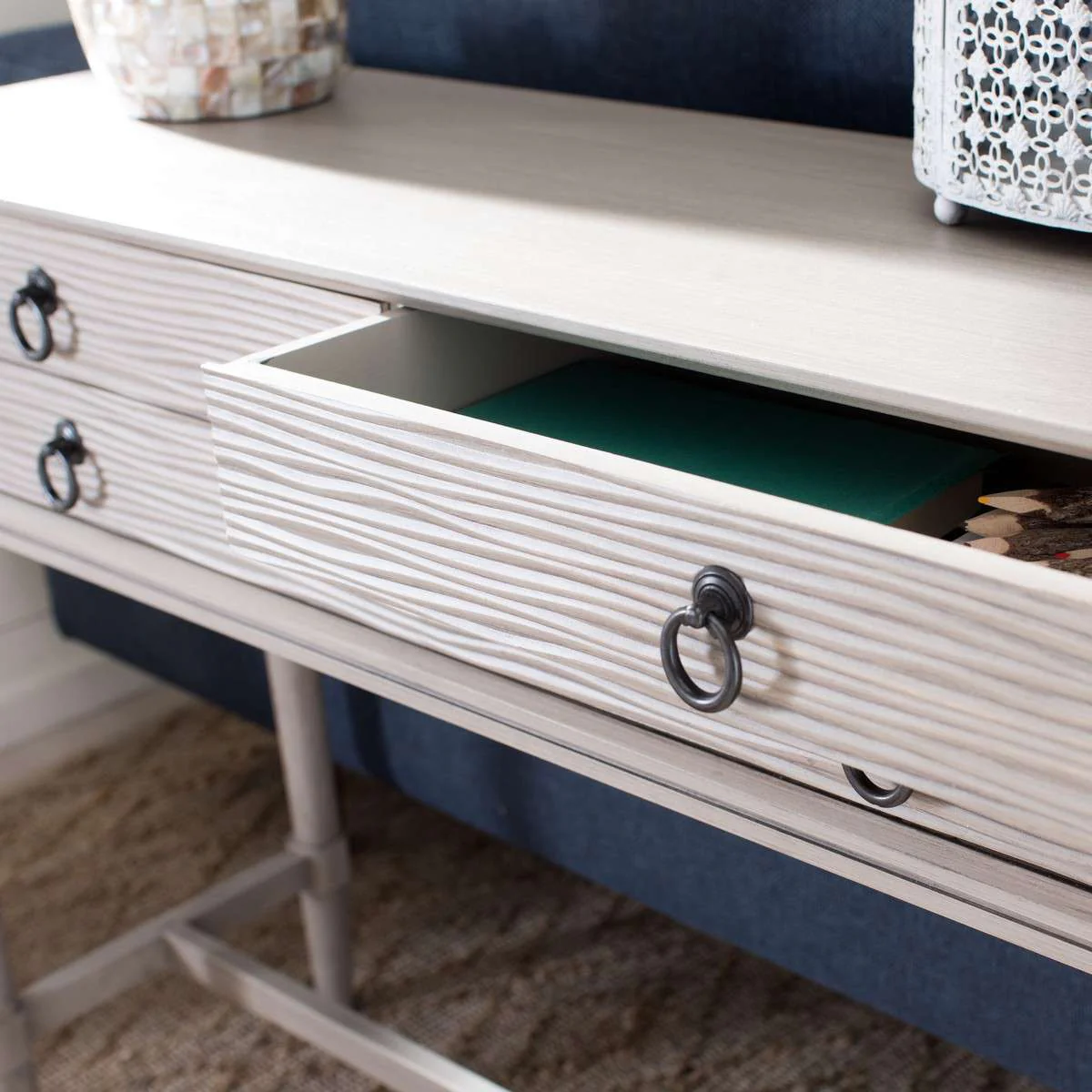 Safavieh Aliyah 4Drw Console Table - Greige - Image 4
