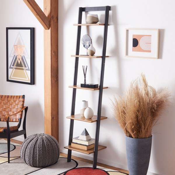 Safavieh Allaire 5 Tier Leaning Etagere - Natural - Image 4