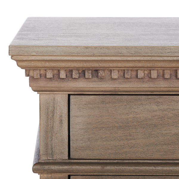 Safavieh Allisyn 3 Drawer Wd Nightstand - Light Brown - Image 4