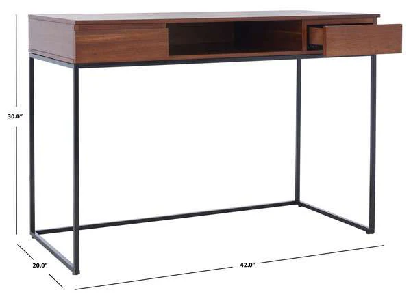 Safavieh Alric Desk - Walnut - Image 3