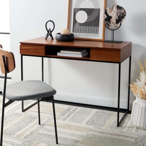 Safavieh Alric Desk - Walnut - Image 4