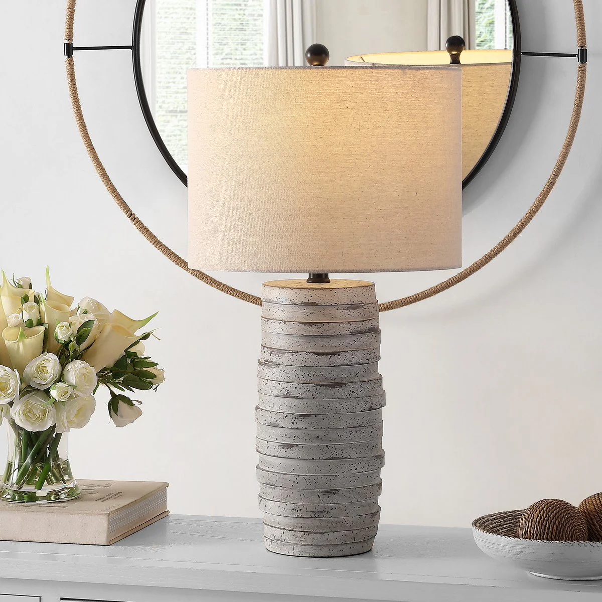 Safavieh Alron Table Lamp - Antique Grey - Image 3