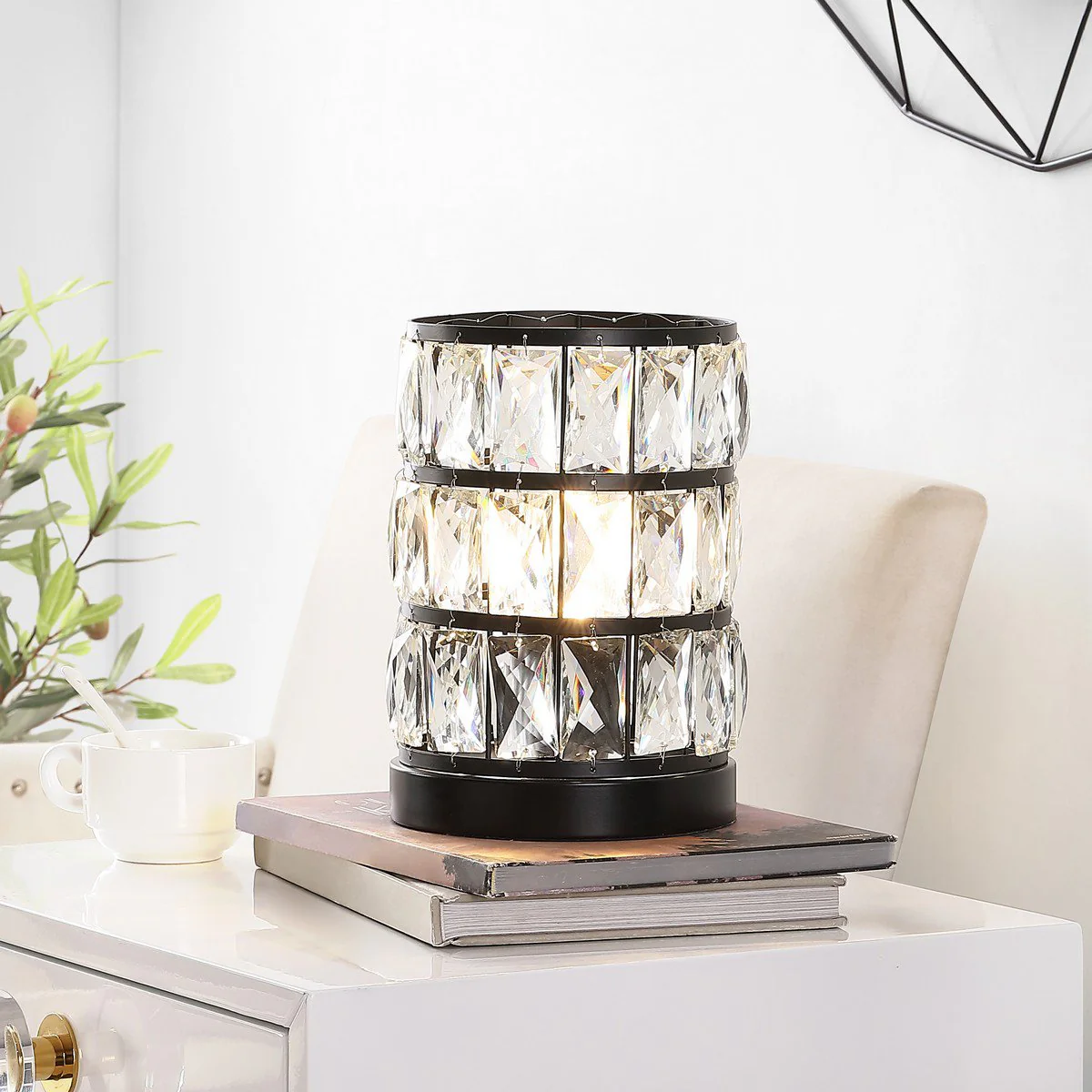 Safavieh Alva Acrylic Table Lamp - Black - Image 3
