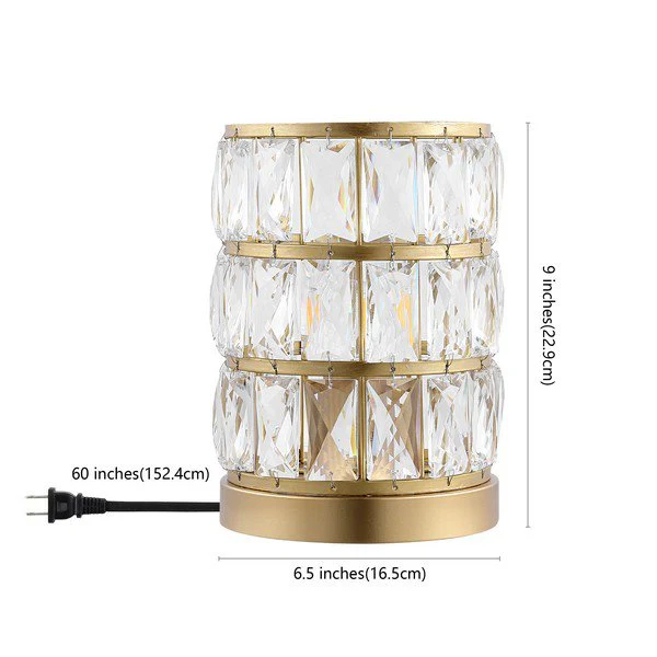 Safavieh Alva Acrylic Table Lamp - Brass - Image 3
