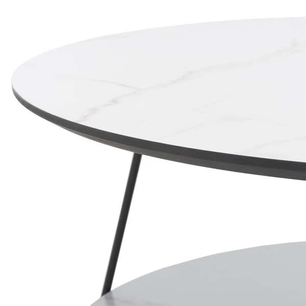 Safavieh Alyce Round Coffee Table - White - Image 2
