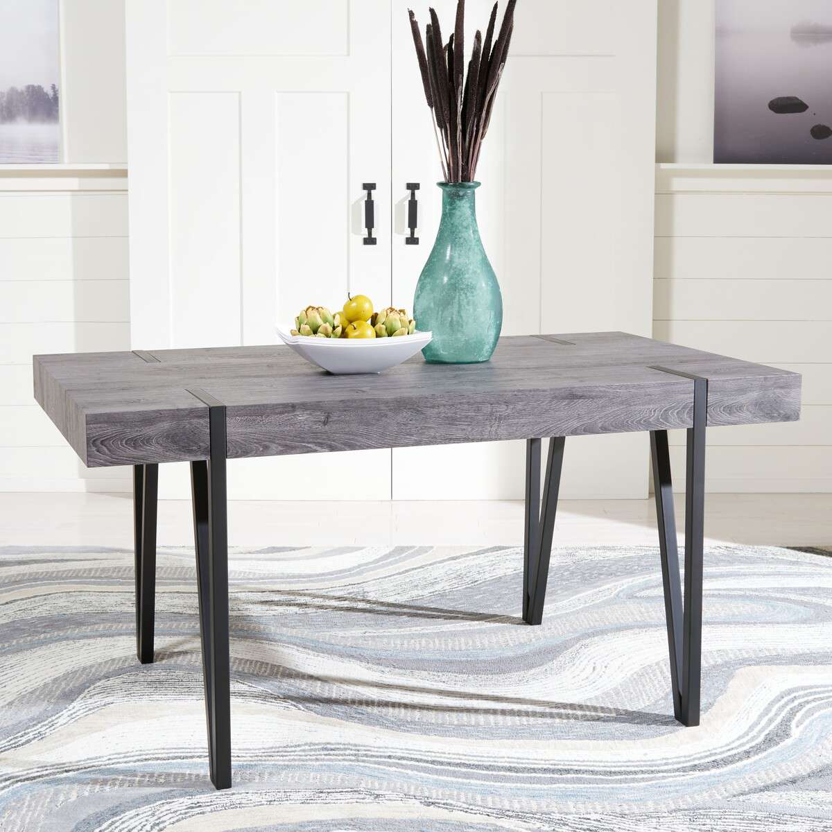 Safavieh Alyssa Dining Table - Black Oak - Image 3
