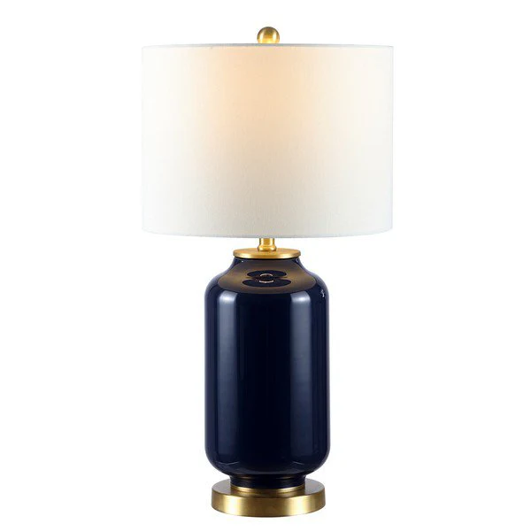 Safavieh Amaia Glass Table Lamp - Navy - Image 2