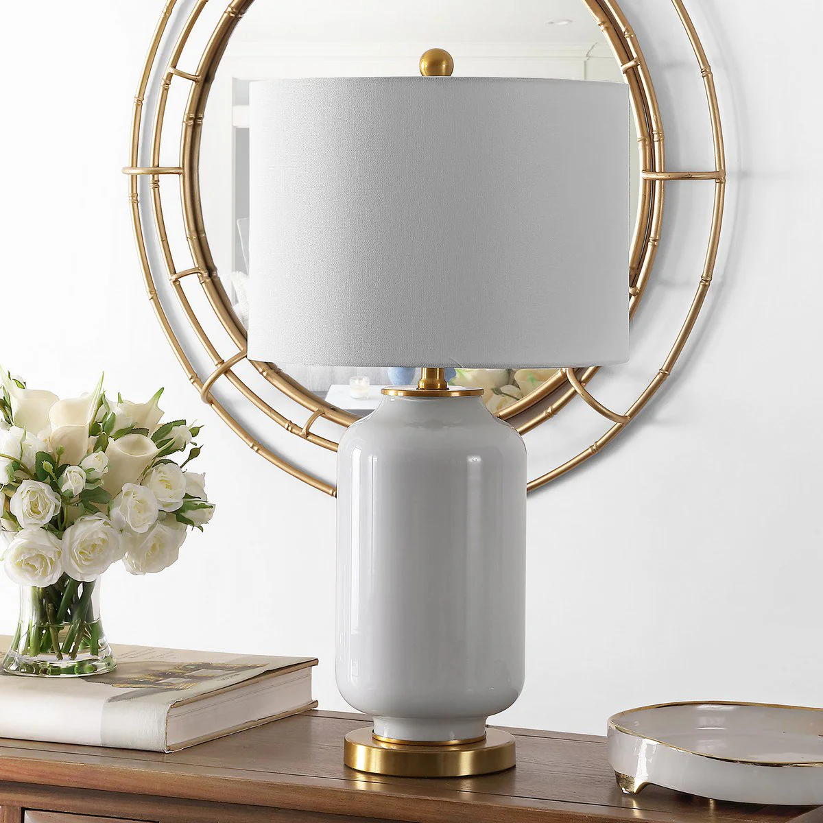 Safavieh Amaia Glass Table Lamp - White - Image 3