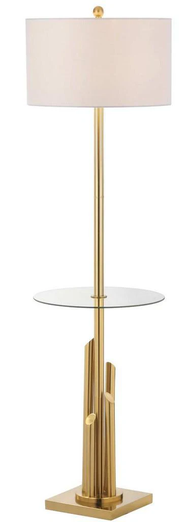 Safavieh Ambrosio 61-Inch H Floor Lamp Side Table - Brass - Image 3
