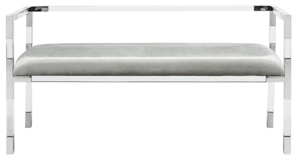 Safavieh Anastasia Bench - Silver - Image 2