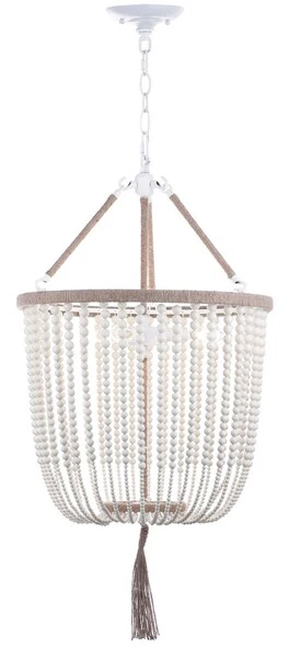 Safavieh Angie 3 Light Cream 18-Inch Dia Beaded Pendant - Cream - Image 5