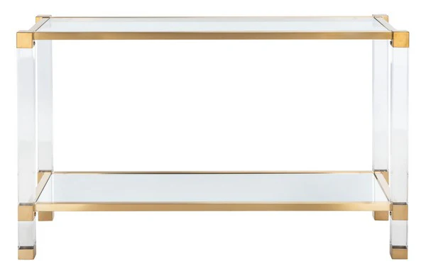 Safavieh Angie Acyrlic Console Table - Brass - Image 2