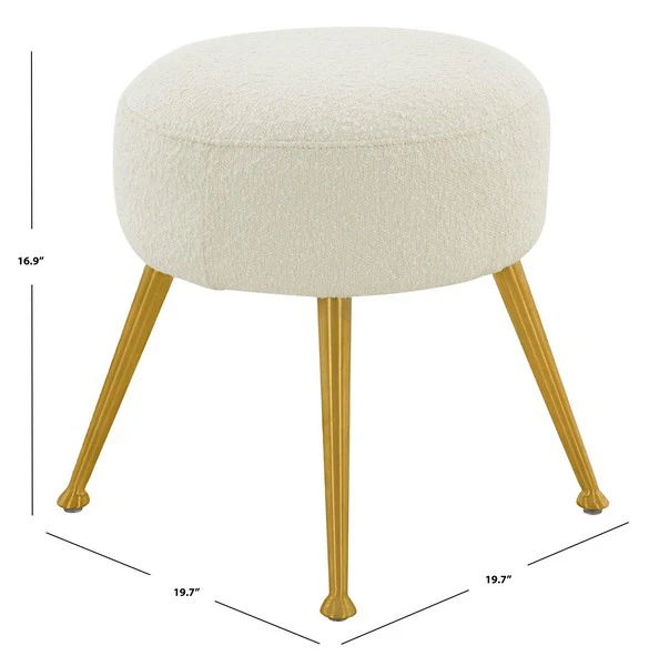 Safavieh Anna Ottoman - Ivory - Image 3
