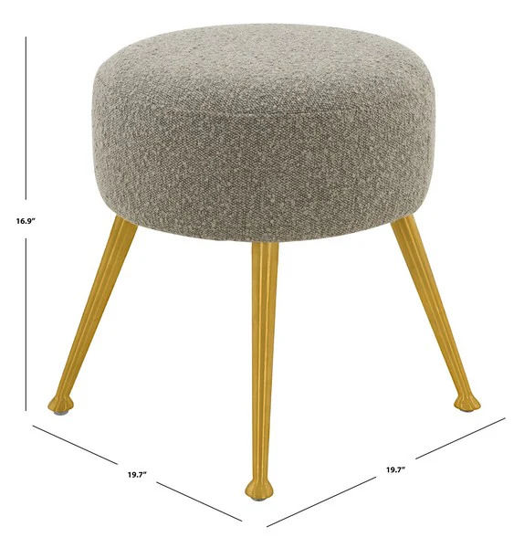 Safavieh Anna Ottoman - Light Gray - Image 4