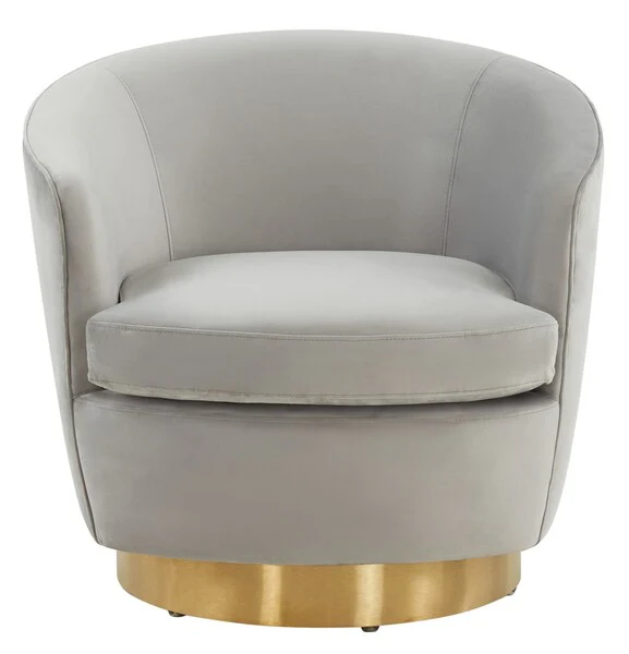 Safavieh Annalee Swivel Accent Chair - Light Gray - Image 2