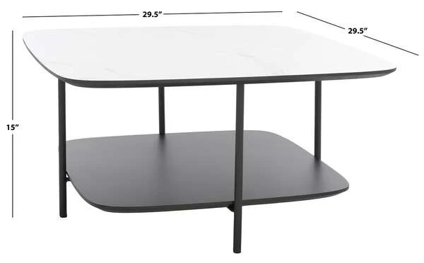 Safavieh Anzia Coffee Table - White - Image 3