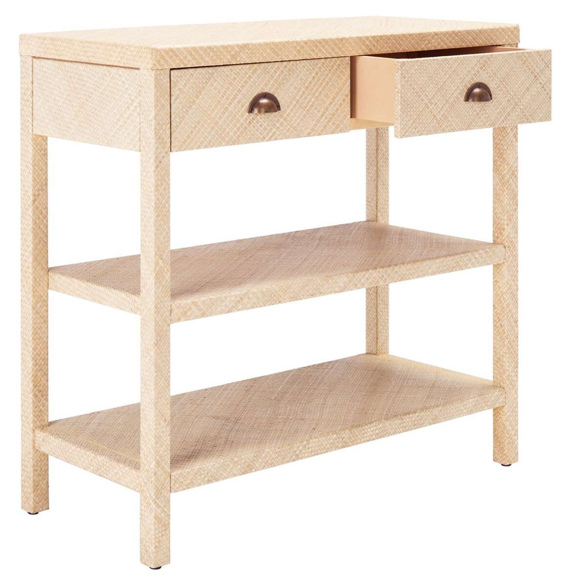 Safavieh Apis Raffia Console Table - Light Natural - Image 2