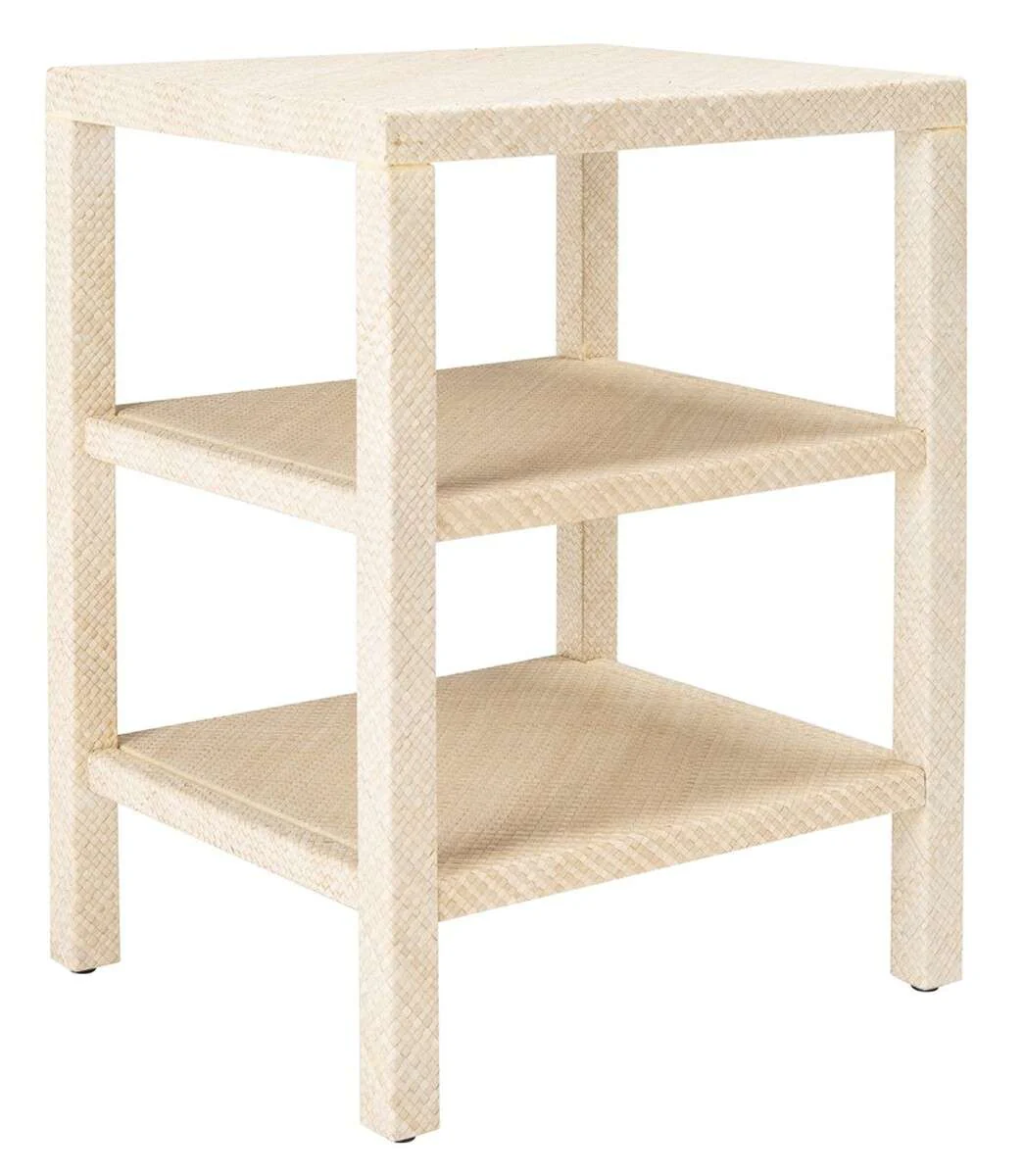 Safavieh Apis Raffia 2 Shelf Accent Table - Light Natural - Image 2