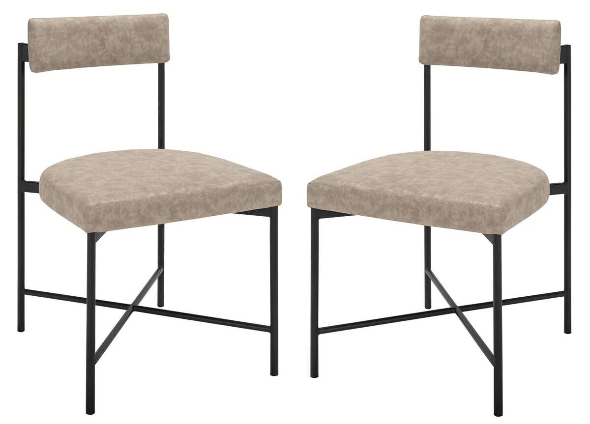 Safavieh Archer Dining Chairs Set Of 2 - Light Gray - Image 3