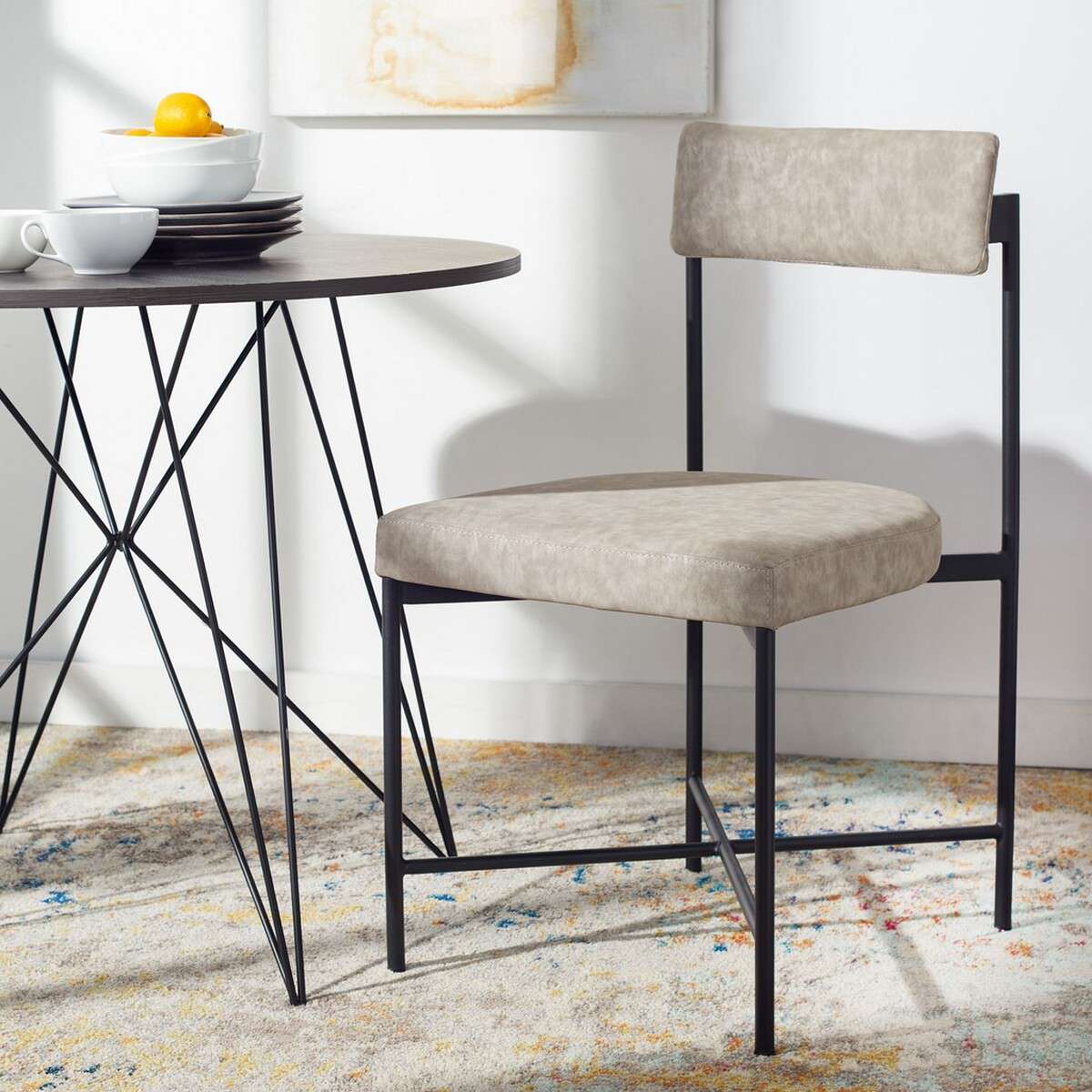 Safavieh Archer Dining Chairs Set Of 2 - Light Gray - Image 4