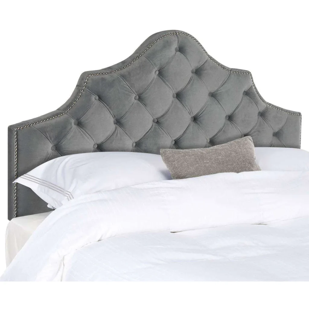 Safavieh Arebelle King Headboard King Size - Pewter - Image 2