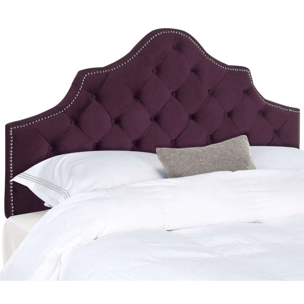 Safavieh Arebelle Queen Headboard Queen Size - Aubergine - Image 2
