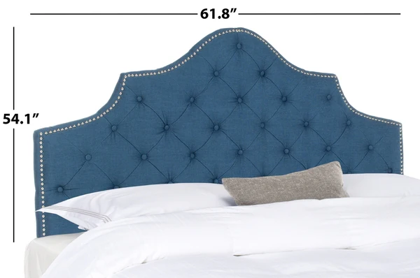 Safavieh Arebelle Queen Headboard Queen Size - Steel Blue - Image 5