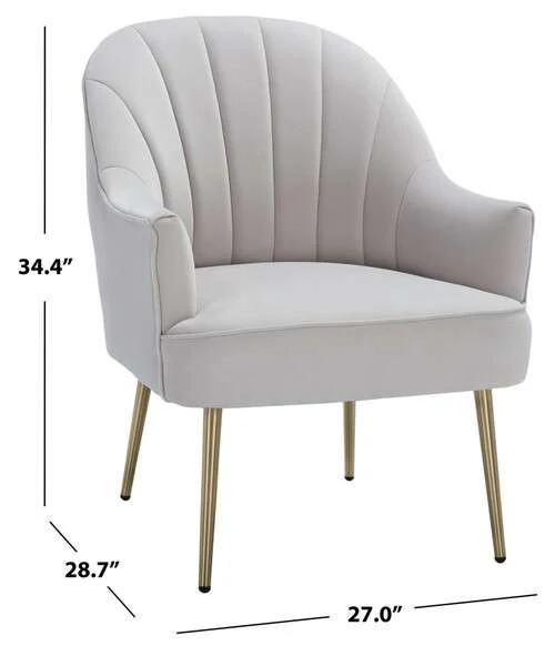 Safavieh Areli Accent Chair - Light Gray - Image 4