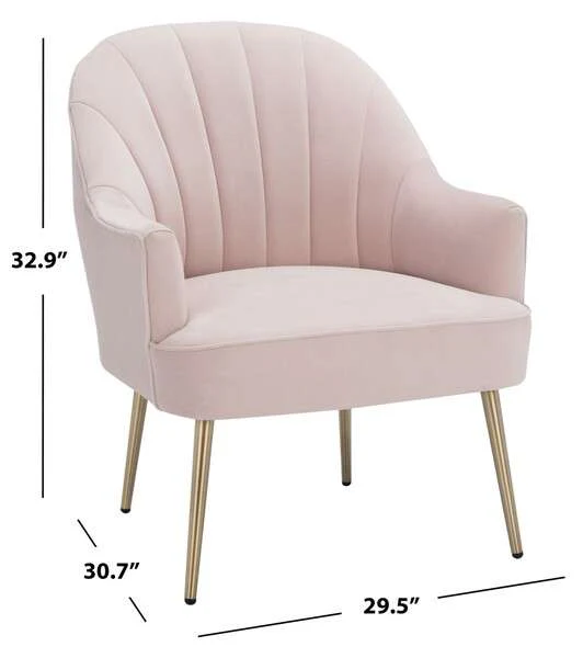 Safavieh Areli Accent Chair - Light Pink - Image 4