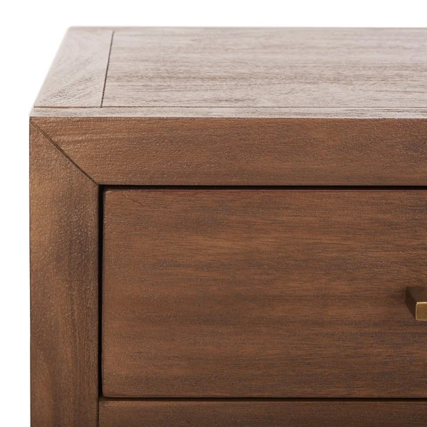 Safavieh Ariella 3 Drawer Wd Nightstand - Brown - Image 4
