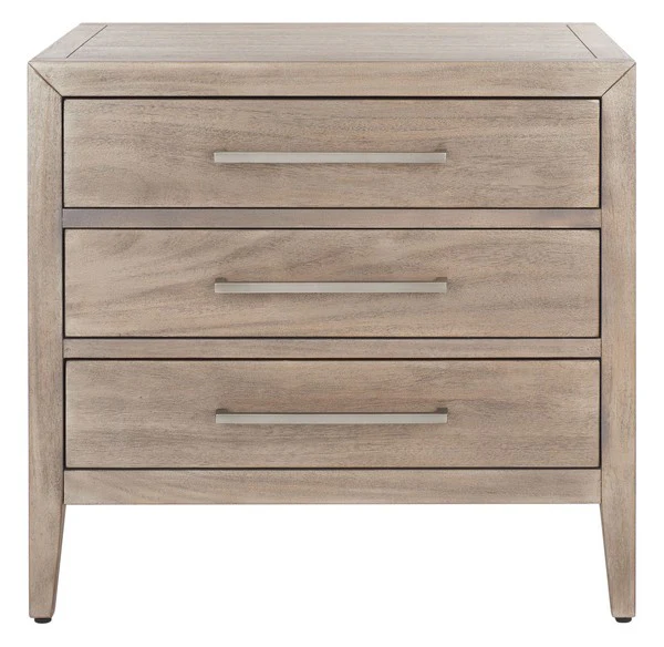 Safavieh Ariella 3 Drawer Wd Nightstand - Light Brown - Image 2