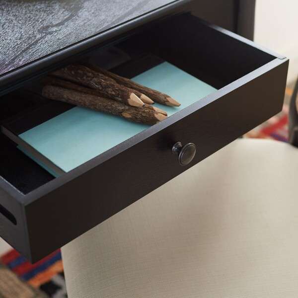 Safavieh Arina 1 Drawer Desk - Black - Image 3