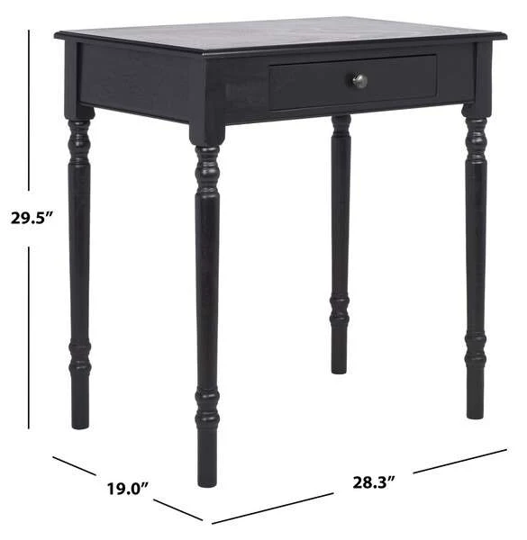 Safavieh Arina 1 Drawer Desk - Black - Image 4