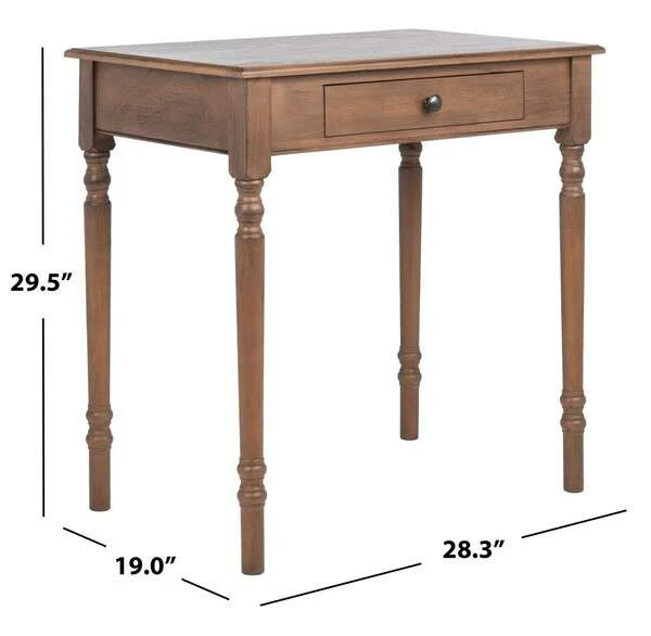Safavieh Arina 1 Drawer Desk - Brown - Image 4
