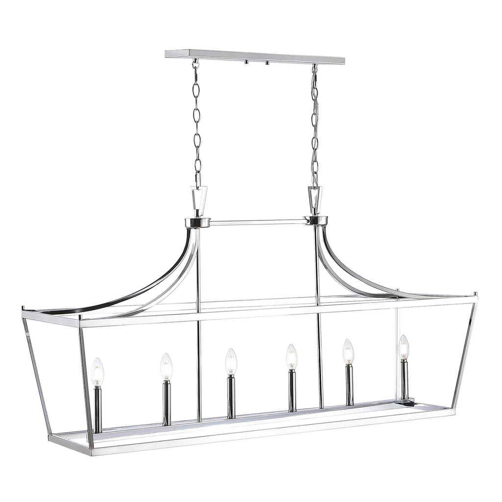 Safavieh Aroris 6Lt Pendant - Chrome - Image 3