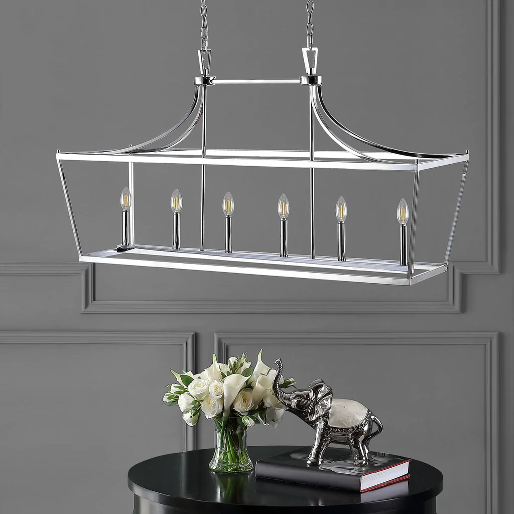 Safavieh Aroris 6Lt Pendant - Chrome - Image 4