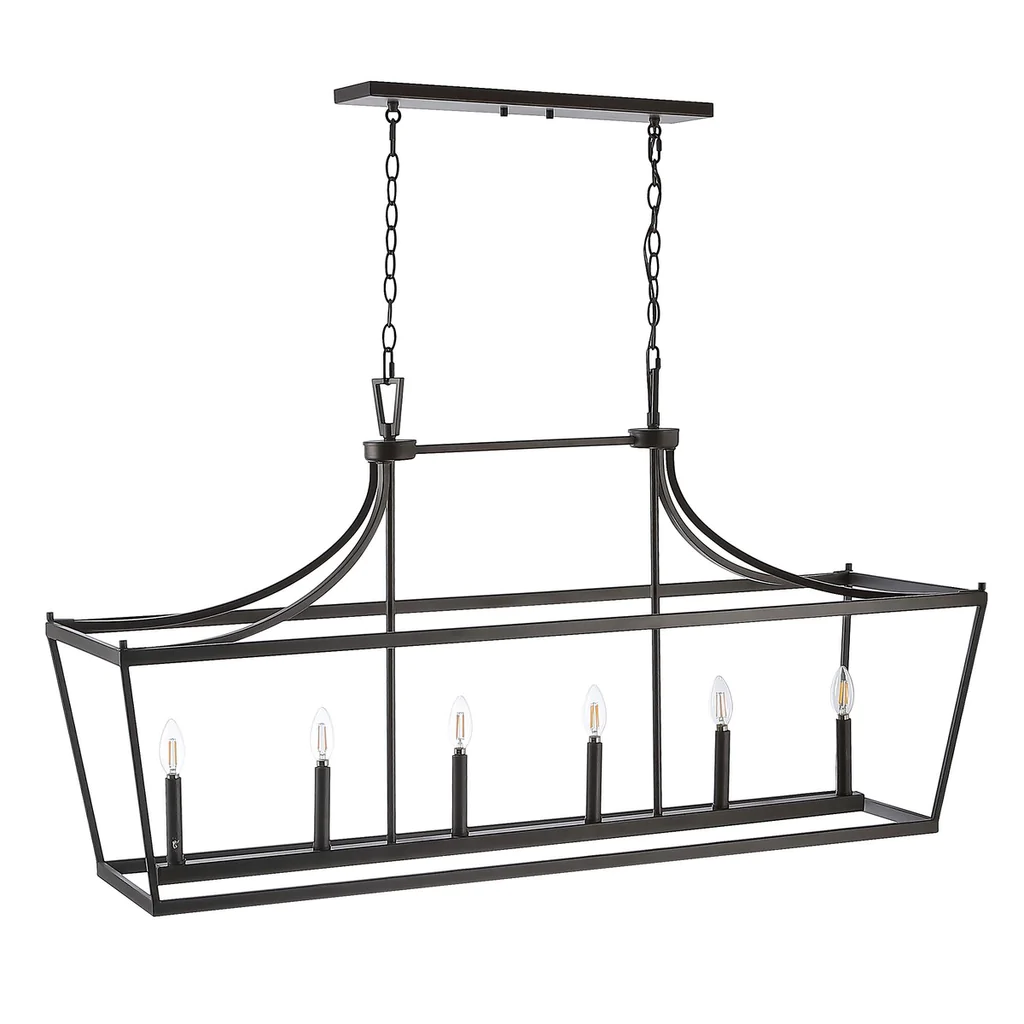 Safavieh Aroris 6Lt Pendant - Oil Rubbed Bronze (Black) - Image 2