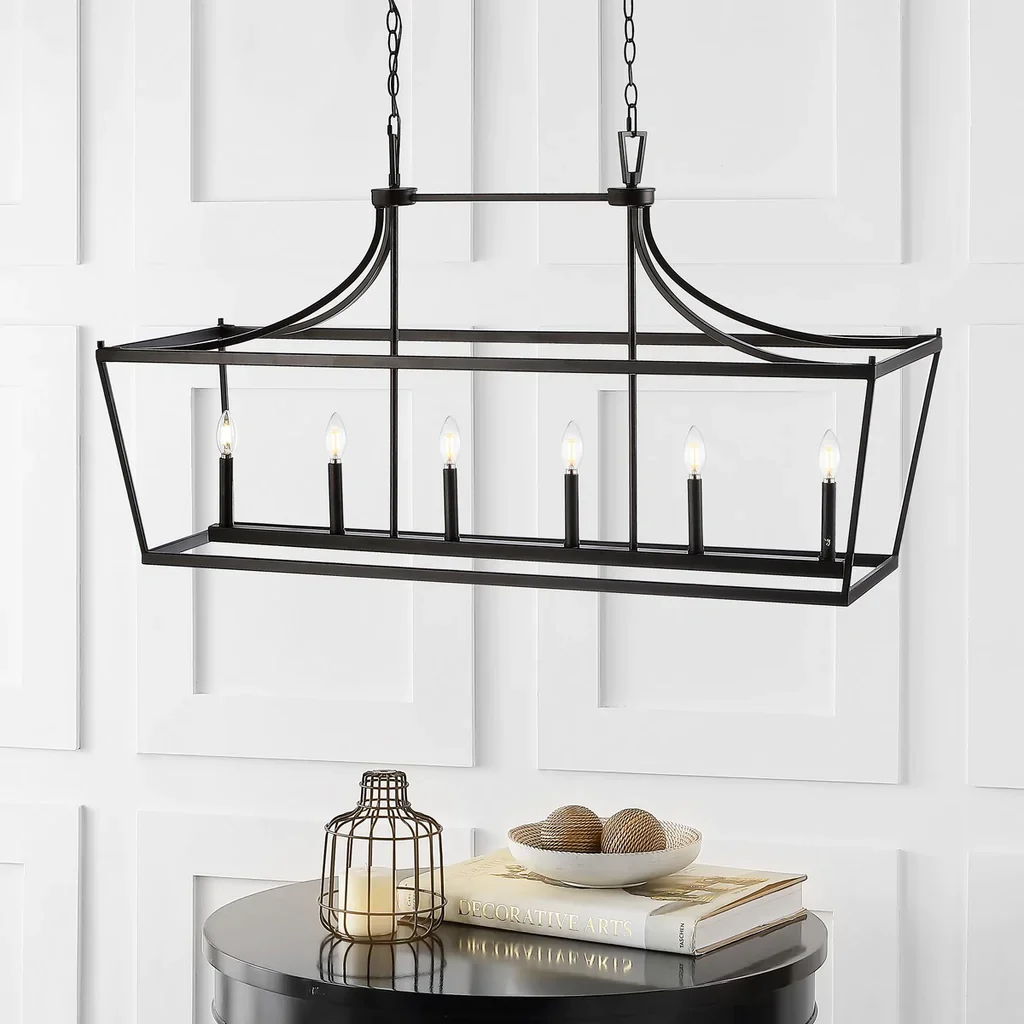 Safavieh Aroris 6Lt Pendant - Oil Rubbed Bronze (Black) - Image 3