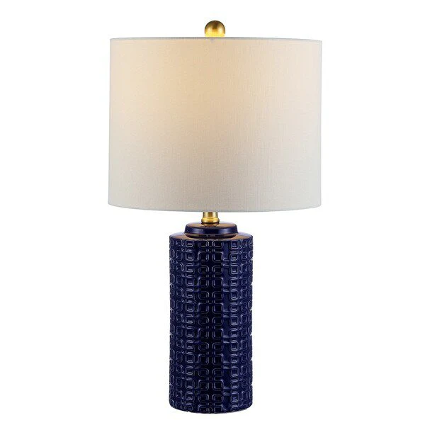 Safavieh Artef Ceramic Table Lamp Set Of 2 - Navy Blue - Image 2