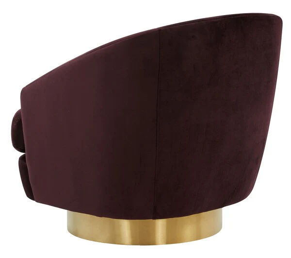 Safavieh Arvilla Swivel Club Chair - Cabernet - Image 4