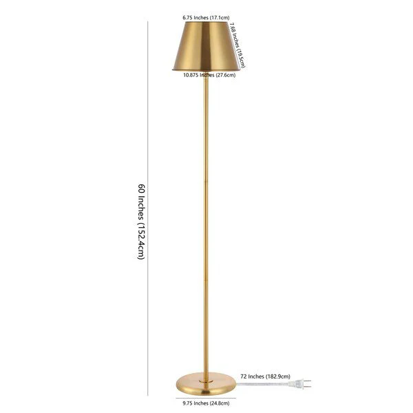 Safavieh Asher Iron Floor Lamp - Brass - Image 3
