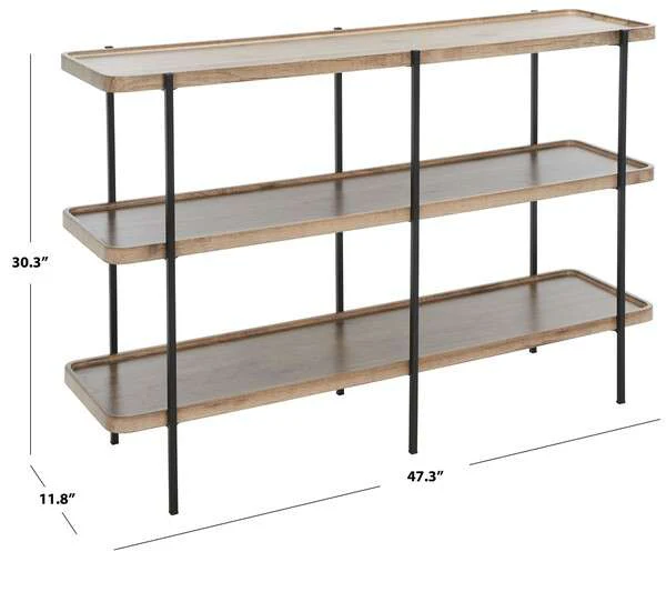 Safavieh Atwell 2 Shelf Console Table - Oak - Image 3