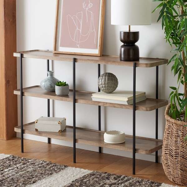 Safavieh Atwell 2 Shelf Console Table - Oak - Image 4