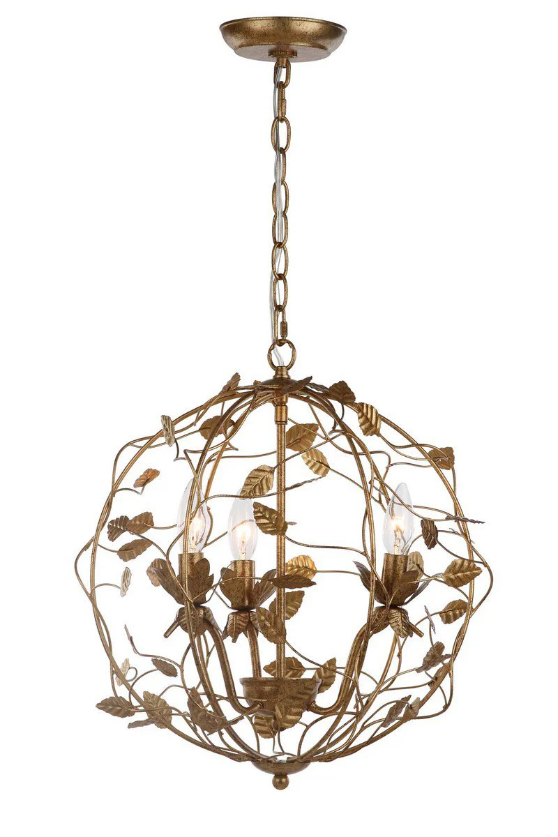 Safavieh Austen Cage Chandelier - Gold Leaf - Image 3