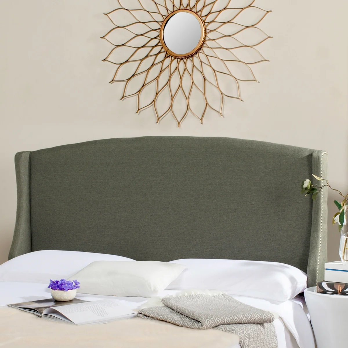 Safavieh Austin Headboard Queen Size - Grey - Image 3