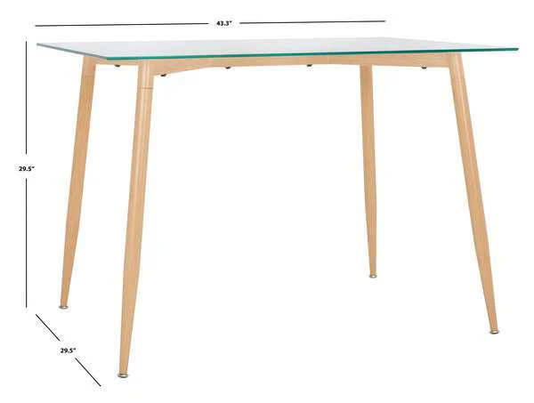 Safavieh Averill Glass Dining Table - Clear - Image 3