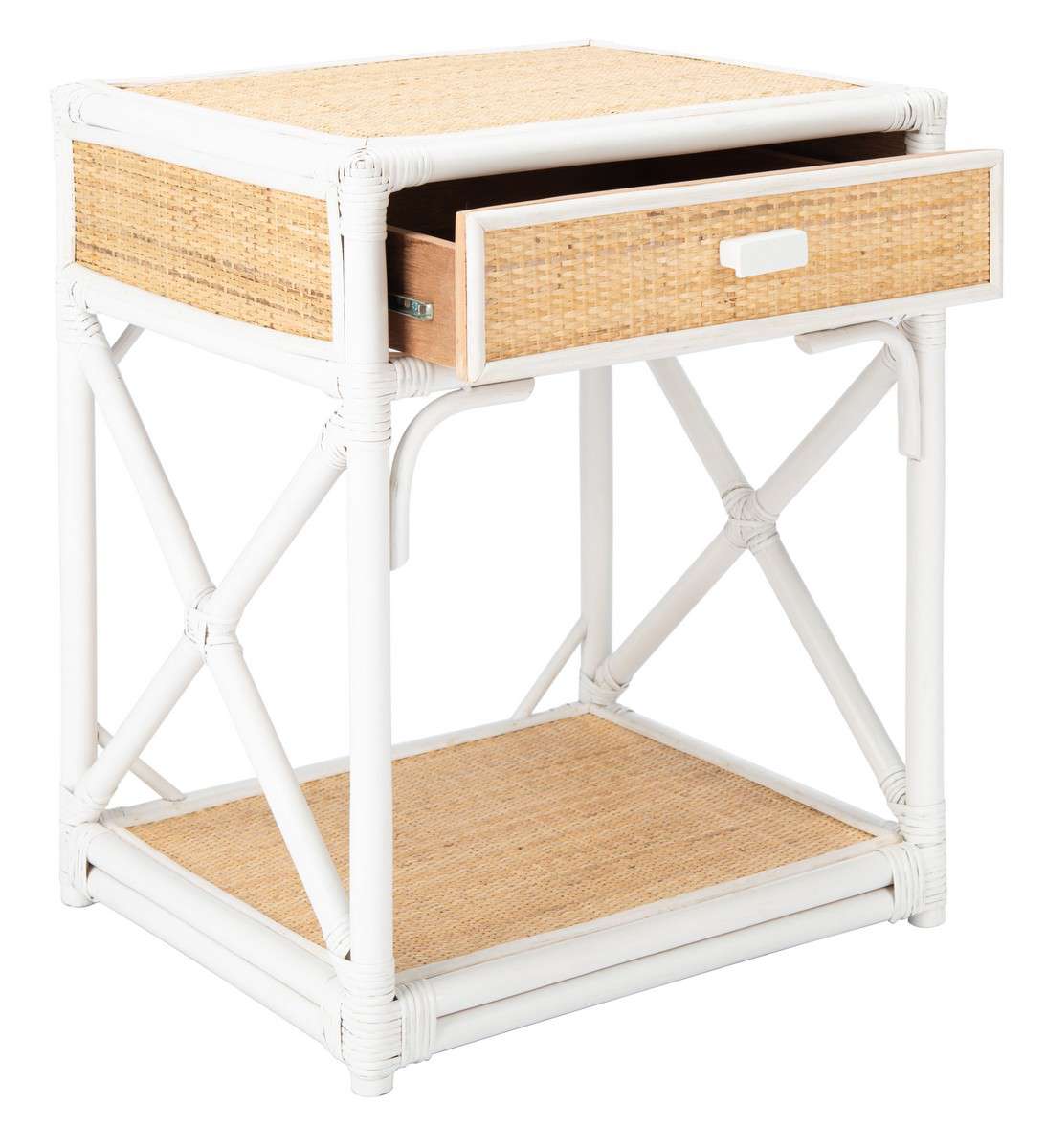 Safavieh Bali 1 Drawer 1 Shelf Nightstand - White - Image 3