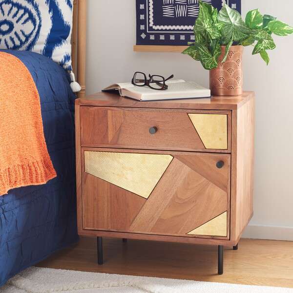 Safavieh Ballard 1 Drawer 1 Door Nightstand - Natural - Image 4