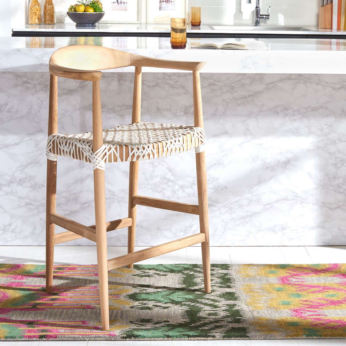 Safavieh Bandelier Counter Stool - Natural - Image 4