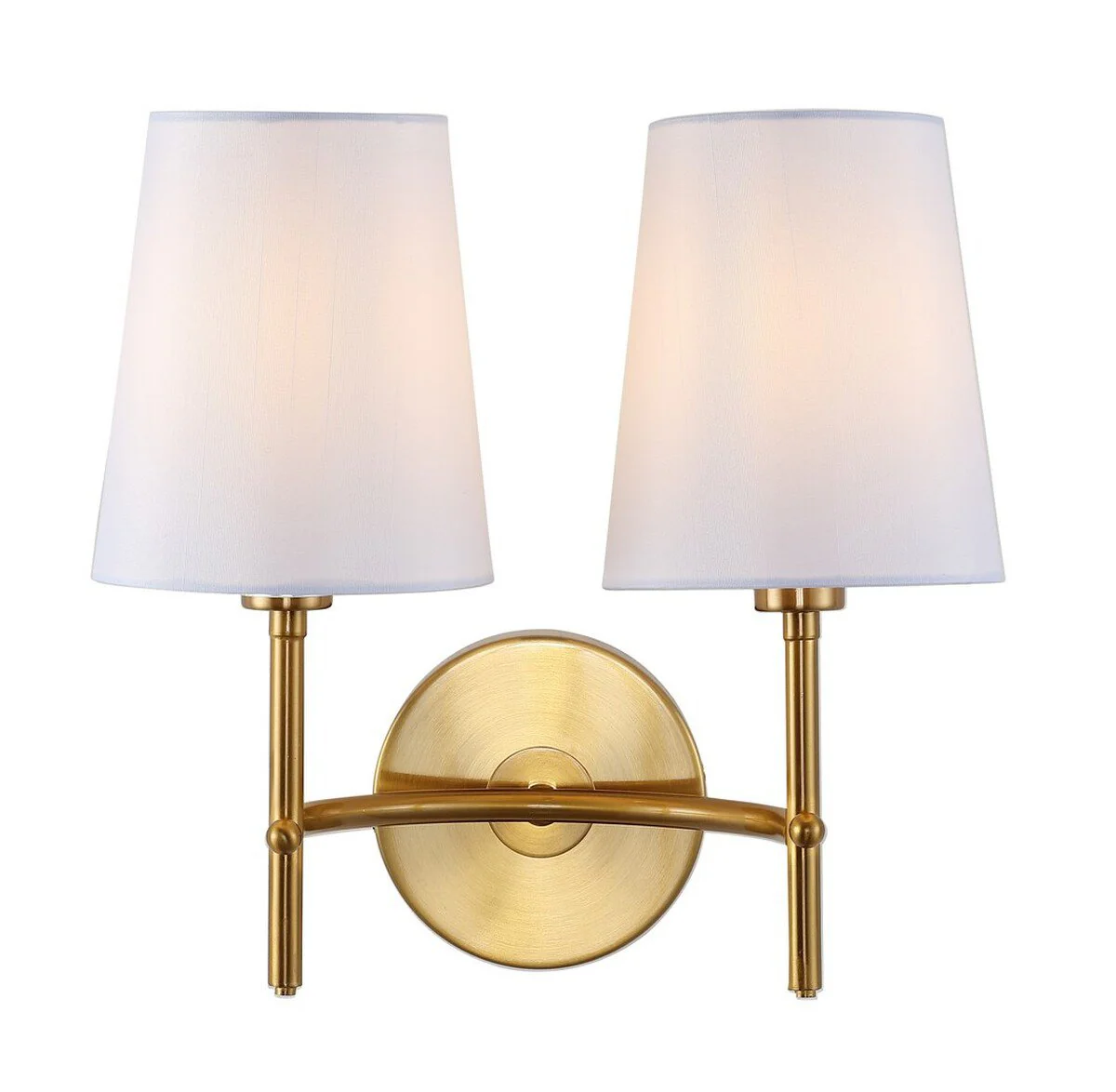 Safavieh Barrett Two Light Wall Sconce - Brass Gold - Image 3